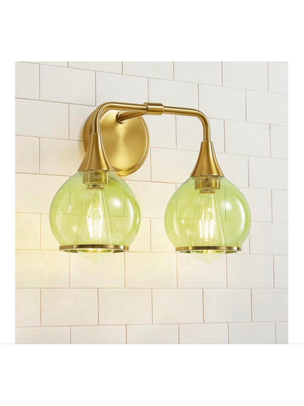 NEW Brushed Gold Bathroom Vanity Light 2-Lights Bathroom Light Fixtures